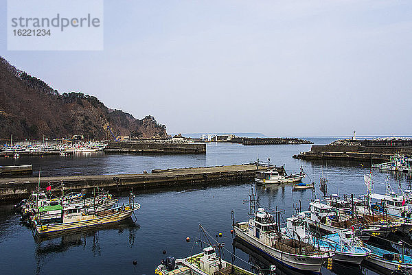 Hafen von Horinai. Entlang des Michinoku Coastal Trail  Tohoku  Honshu  Japan.