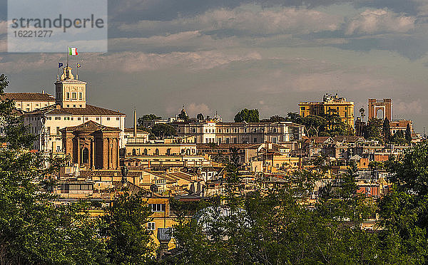 Italien  Rom  Blick auf das Zentrum von Rom vom Garibaldi-Platz aus