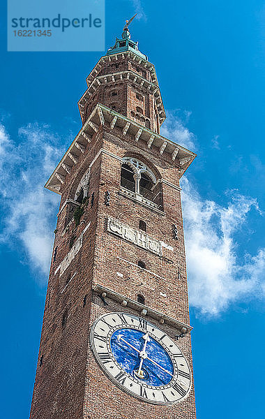 Italien  Venetien  Vicenza  Torre di Piazza auf der Piazza dei Seignori (UNESCO-Welterbe)