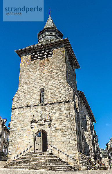 Frankreich  Limousin  Coreze  Dorf Lestards  Kirche Saint Martial (12.-15. Jahrhundert  Historisches Denkmal)