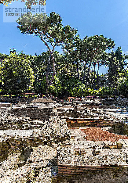 Italien  Rom  Via Appia Antica  archäologische Überreste des Scavo-Therapiekomplexes (2. Jahrhundert) in Capo di Bove
