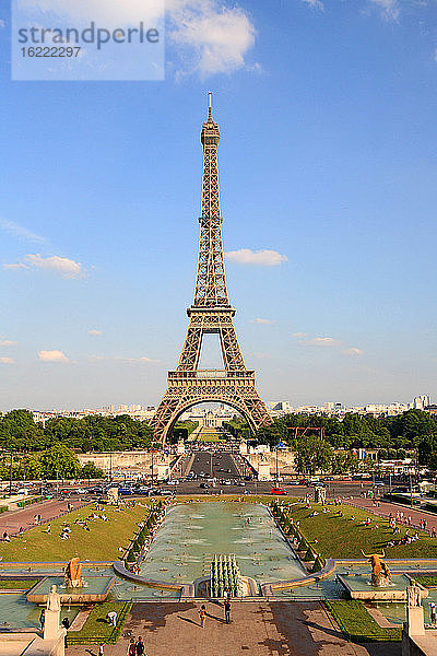 Frankreich  Paris  Eiffelturm und Trocadero-Platz