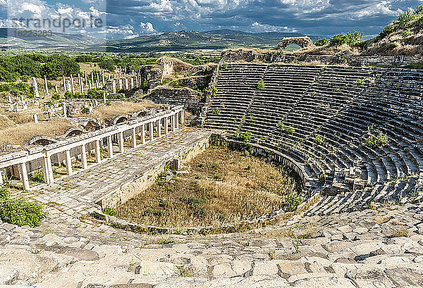 Türkei  archäologische römische Stätte Aphrodisias  Theater (1. Jahrhundert v. Chr.) (UNESCO-Welterbe)