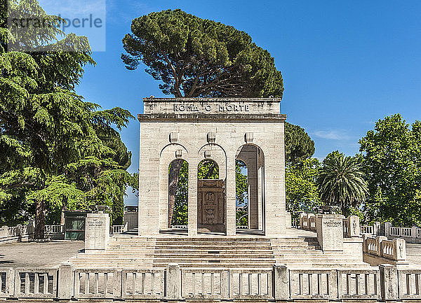 Italien  Rom  Stadtteil Trastevere  Gianicolense-Mausoleum und Beinhaus des 1. italienischen Unabhängigkeitskrieges von 1849