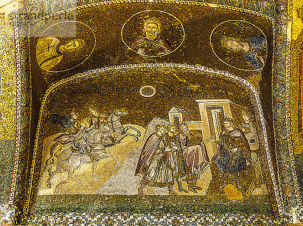 Türkei  Istanbul  byzantinische Kirche des Heiligen Erlösers in Chora  die Heiligen Drei Könige vor dem Herodes (UNESCO-Welterbe)