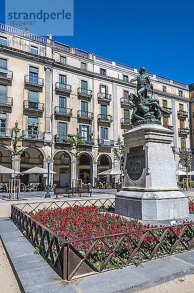 Spanien  Katalonien  Girona  plaza de Sant Agusti (de la Independencia)  Denkmal für die Verteidiger von Girona im Jahr 1809