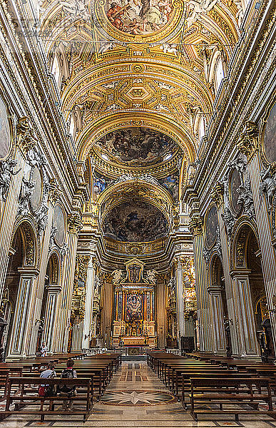 Italien  Rom  Stadtteil Piazza Navona  Kirche Chiesa nuova  Fresken (17. Jahrhundert  von Pierre de Cortone)