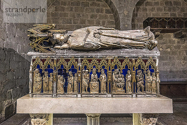Spanien  Katalonien  Girona  Kirche St. Felix  alte Grabstätte von San Narciso von Joan de Tournai (14. Jahrhundert)