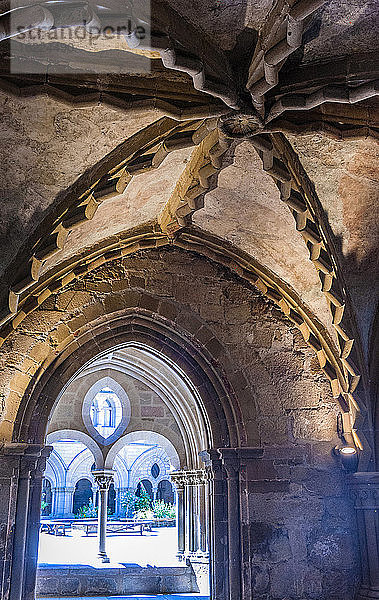 Frankreich  Limousin  Correze  Tulle  Kreuzgang der Abtei Saint-Martin-et-Saint-Martial  Kreuzgewölbe im Kapitelsaal (14. Jahrhundert)