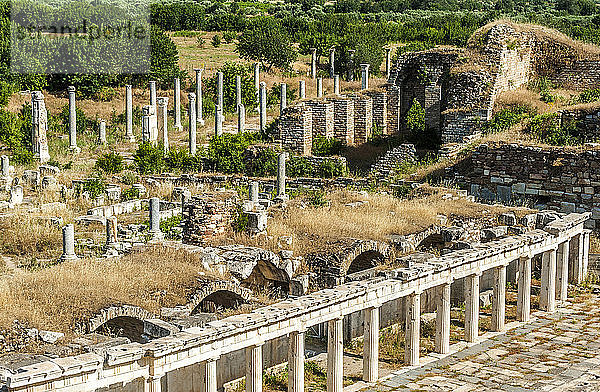 Türkei  Aphrodisias archäologische römische Stätte (1. Jahrhundert v. Chr.) Tetrastoon (1. Jahrhundert v. Chr.) (UNESCO-Welterbe)