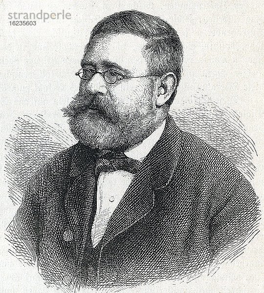 Fritz Reuter. Historische Illustration aus Otto von Leixner: Illustrirte Geschichte des deutschen Schrifttums. Leipzig und Berlin 1880