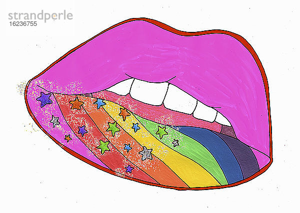 Psychedelische Lippen