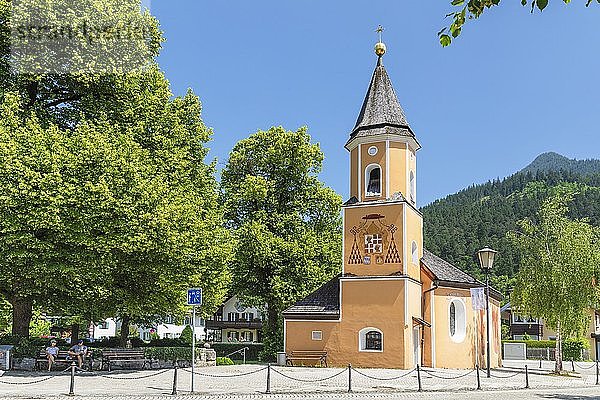 Sebastianskirchl im Ortsteil Partenkirchen  Garmisch-Partenkirchen  Oberbayern  Bayern  Deutschland  Europa