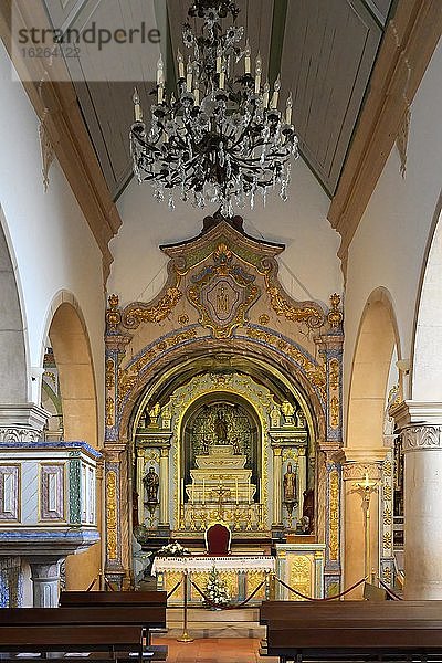 Altarraum  Mariä-Entschlafenskirche  Ort Alte  Loule  Algarve  Portugal  Europa