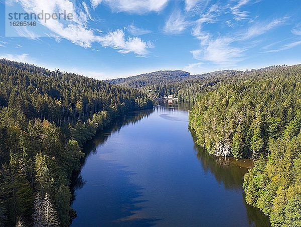 Höllensteinsee  Kraftwerk am Höllenstein  Schwarzer Regen  bei Viechtach  Bayerischer Wald  Niederbayern  Bayern  Deutschland  Europa