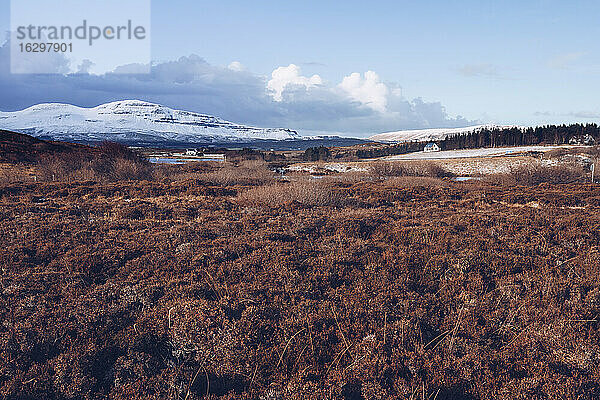 UK  Schottland  Braune Landschaft der Isle of Skye im Winter