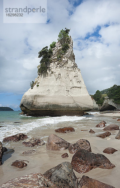 Neuseeland  Nordinsel  Waikato  Coromandel-Halbinsel  Cathedral Cove  Te Hoho Rock