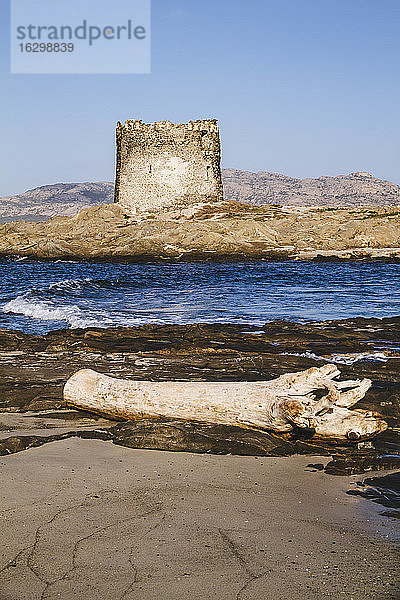 Italien  Sardinien  Stintino  La Pelosa  Strand  Turm auf Pelosa