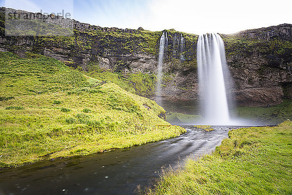 Island  Sudurland  Wasserfall Sejalandsfloss