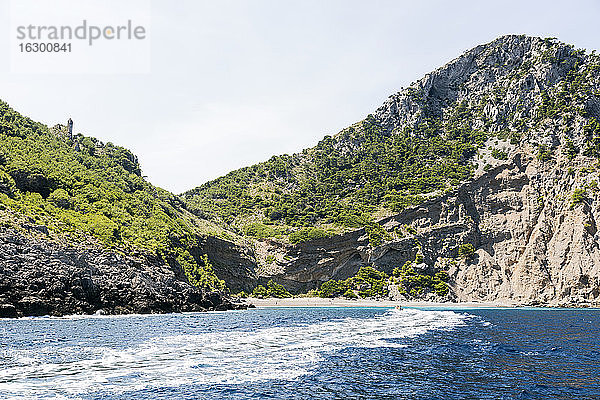 Spanien  Mallorca  Platja de Coll Baix  Bucht zwischen Cap de Menorca und Cap de Pinar