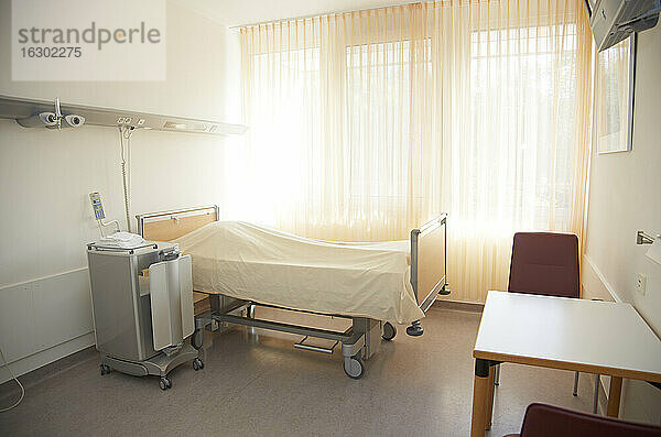 Deutschland  Freiburg  Leeres Krankenhauszimmer