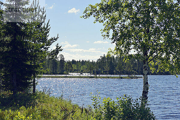 Schweden  Stroemsund  Landschaft am Vildmarksvaegen