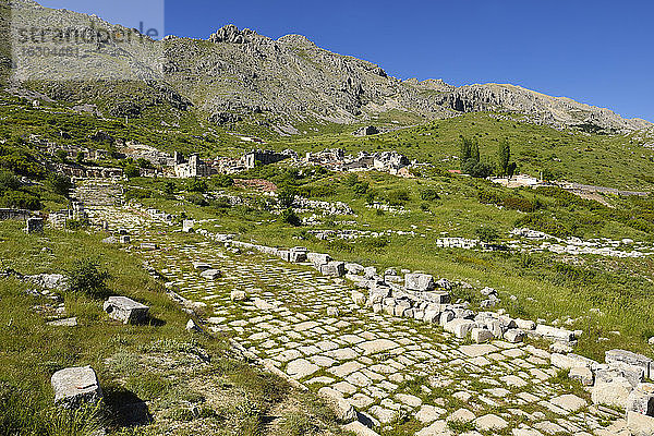 Türkei  Pisidien  antike Hauptstraße in der archäologischen Stätte von Sagalassos