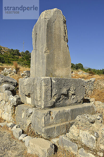 Türkei  Lykien  Obelisk  archäologische Stätte von Xanthos