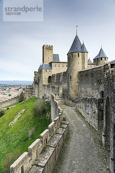 Mittelalterliche Festungsstadt Carcassonne  Languedoc-Roussillon  Frankreich