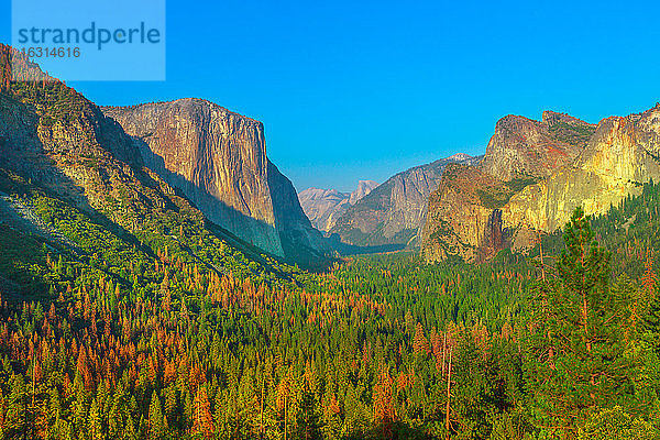 Tunnelblick im Yosemite National Park  El Capitan und Half Dome Overlook  UNESCO-Weltkulturerbe  Kalifornien  Vereinigte Staaten von Amerika  Nordamerika