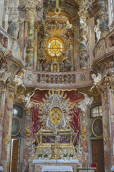 Hauptaltar  spätbarocke St.-Johann-Nepomuk-Kirche  Asamkirche  Sendlinger Straße  Altstadt  München  Oberbayern  Bayern  Deutschland  Europa