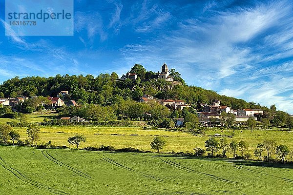 Kirche von Tourzel-Ronzieres  romanische Kirche  Departement Puy de Dome  Auvergne-Rhône-Alpes  Frankreich  Europa