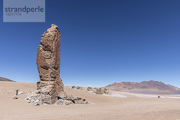 Steinbildung im Salar de Tara y Aguas Calientes I  Los Flamencos National Reserve  Region Antofagasta  Chile  Südamerika