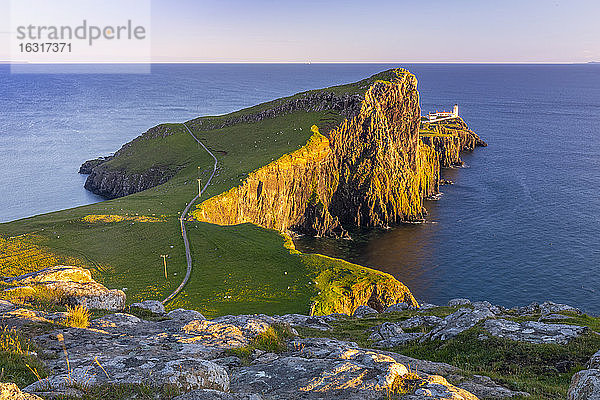 Neist Point und Leuchtturm  Glendale  Isle of Skye  Innere Hebriden  Highlands and Islands  Schottland  Vereinigtes Königreich  Europa