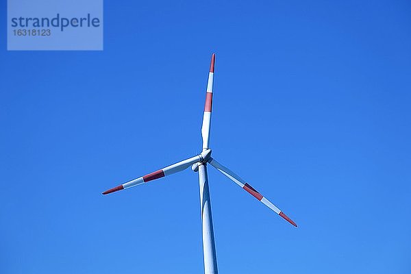 Windräder  Windkraftanlage an der Raststätte Sazgitterhüttenblick Süd  Sazgitter  Niedersachsen  Deutschland  Europa