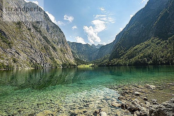Obersee  Salet am Königssee  Nationalpark Berchtesgaden  Berchtesgadener Land  Oberbayern  Bayern  Deutschland  Europa