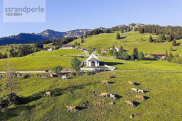 Kapelle St. Leonhard  Grafenherberg  Sudelfeld  zwischen Oberaudorf und Bayrischzell  Mangfallgebirge  Oberbayern  Bayern  Deutschland  Europa