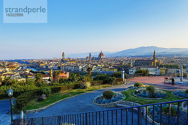 Italien  Florenz  Stadtbild von der Piazzale Michelangelo aus gesehen