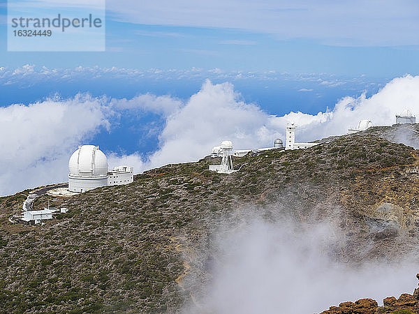 Spanien  Kanarische Inseln  La Palma  Sternwarte auf dem Roque de los Muchachos