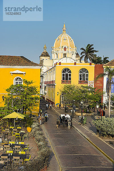 Spanien  Cartagena  Altstadt  Koloniale Architektur auf der Plaza Santa Teresa