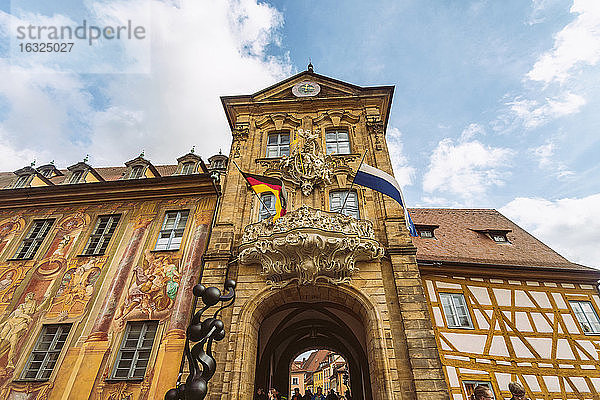 Deutschland  Bayern  Bamberg  Fassade des Alten Rathauses