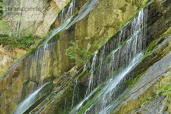 Deutschland  Bayern  Nationalpark Berchtesgaden  Kleiner Wasserfall in der Wimbachklamm