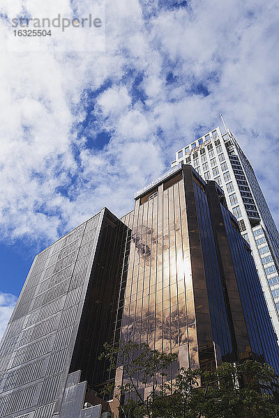 Neuseeland  Auckland  Blick auf Wolkenkratzer im Finanzviertel