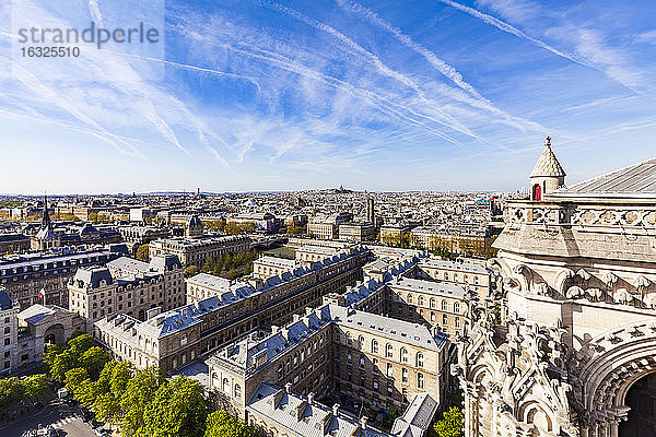 Frankreich  Paris  Blick über die Stadt von der Kathedrale Notre Dame
