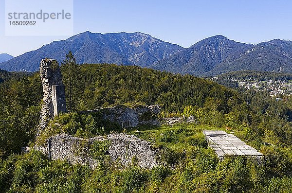 Burgruine Wildenstein  Bad Ischl  Salzkammergut  Oberösterreich  Österreich  Europa