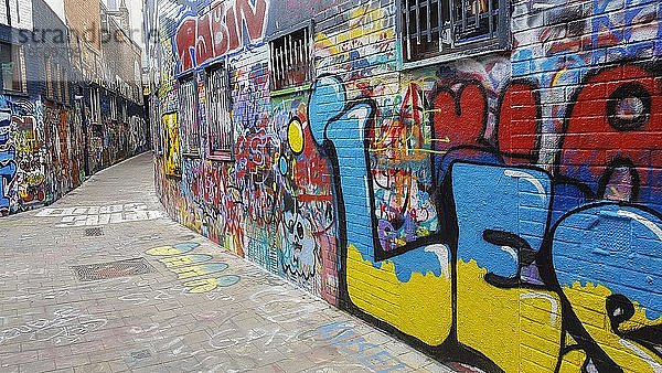 Street Art in der Verregarenstraat Graffiti Street  Gent  Flandern  Belgien  Europa