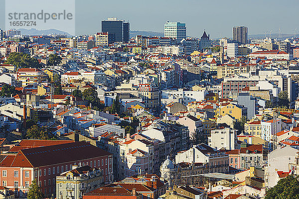 Lissabon  Portugal. Blick auf die Stadt vom Castelo de Sao Jorge.
