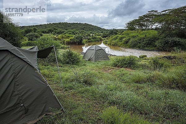 Kamelsafari auf der Sosian Ranch  Bezirk Laikipia  Kenia