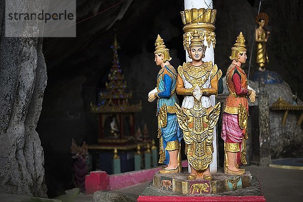 Religiöse Statuen in der Sadan-Höhle (auch Saddar-Höhle genannt)  Hpa An  Bundesstaat Kayin (Karen-Staat)  Myanmar (Birma)