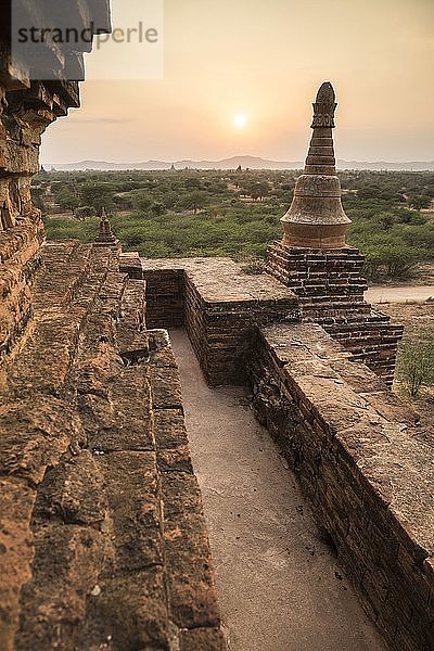 Tempel von Bagan (Pagan) bei Sonnenuntergang  Myanmar (Burma)